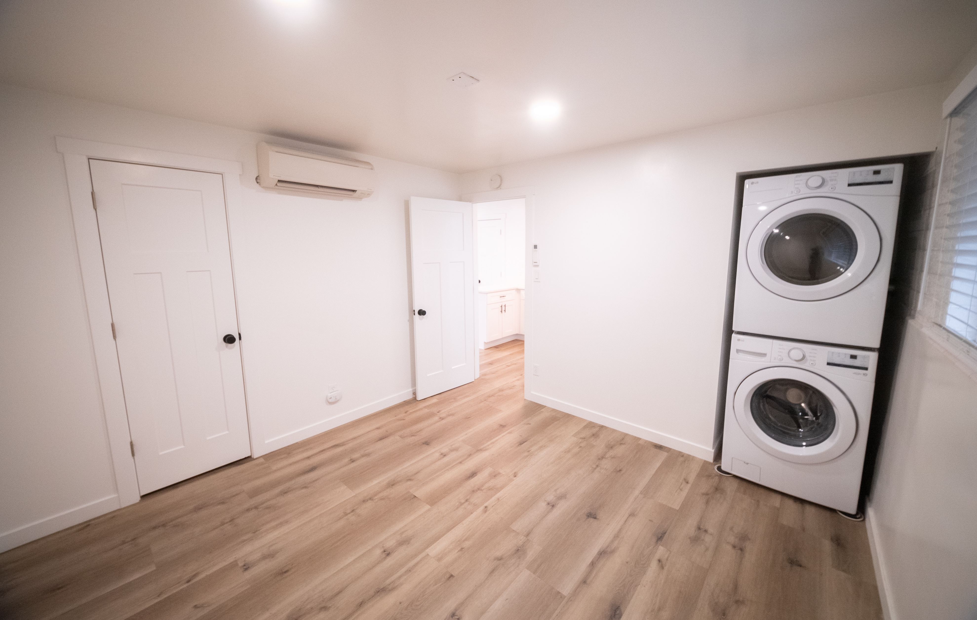 Bedroom with in-unit laundry